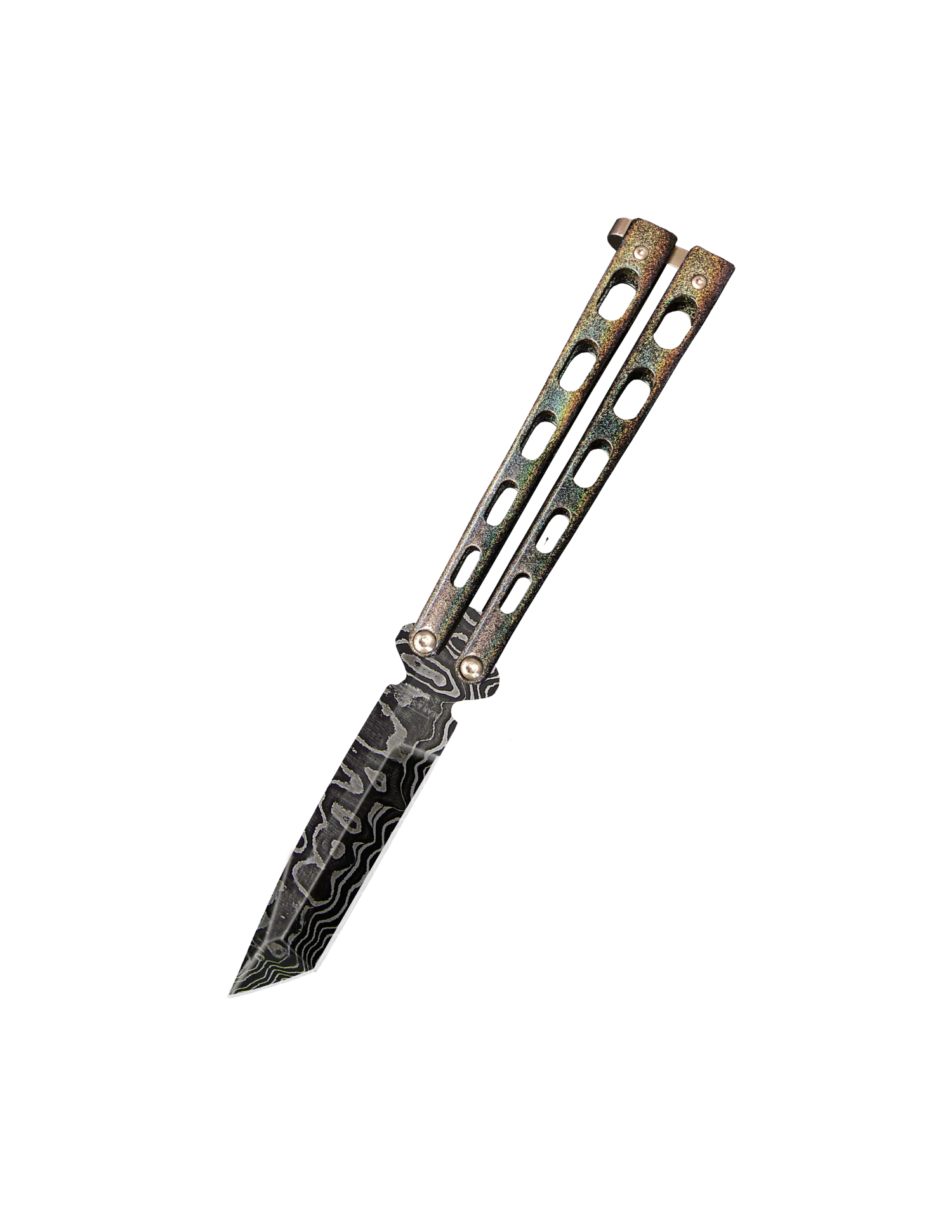 5″ Armor Piercing Butterfly Damascus – 114AD 4 5″ Armor Piercing Butterfly Damascus – 114AD - Image 2