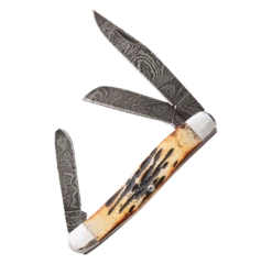 4″ Genuine India Stag Bone™ Large Stockman Damascus – 547D