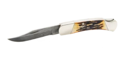 5″ Genuine India Stage Bone™ Professional Lockback Damascus – 597D -BEAR AND SON CUTLERY Sales 597D ISO