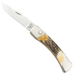 5″ Genuine India Stag Bone Automatic Lockback – 5A97