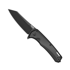 4-1/2″ Black Aluminum Sideliner W/ Reverse Tanto Blade & Glass Breaker – BE127