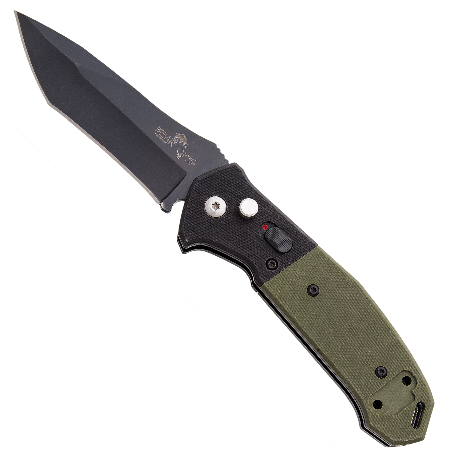4-1/2″ Auto Bold Action® V Black/OD Green G10 Handle With Black Blade – AC-500-B4-B 2 4-1/2″ Auto Bold Action® V Black/OD Green G10 Handle With Black Blade – AC-500-B4-B