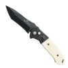 4-1/2″ Auto Bold Action® V White Smooth Bone Handle W/ Black Blade – AC-500-WSB6-B -BEAR AND SON CUTLERY Sales AC 500 WSB6 B 1