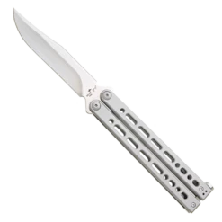 BEAR SONG®  VIII STAINLESS HANDLE W/ BOWIE CLIP BLADE – B-800