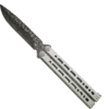 BEAR SONG® VIII GREY STAINLESS HANDLE W/ DAMASCUS BAYONET BLADE – B-820-SS-LD 2 BEAR SONG® VIII GREY STAINLESS HANDLE W/ DAMASCUS BAYONET BLADE – B-820-SS-LD -BEAR AND SON CUTLERY Sales B 820 SS LD 1
