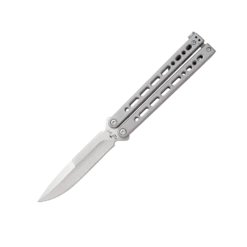 Small Bear Song® IX Grey Stainless Handle W/Bayonet Blade – B-920-SS-S