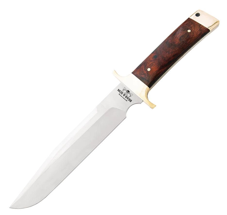 15 In. Freedom Fighting Bowie Cocobola With Leather Sheath – CB03 3 15 In. Freedom Fighting Bowie Cocobola With Leather Sheath – CB03