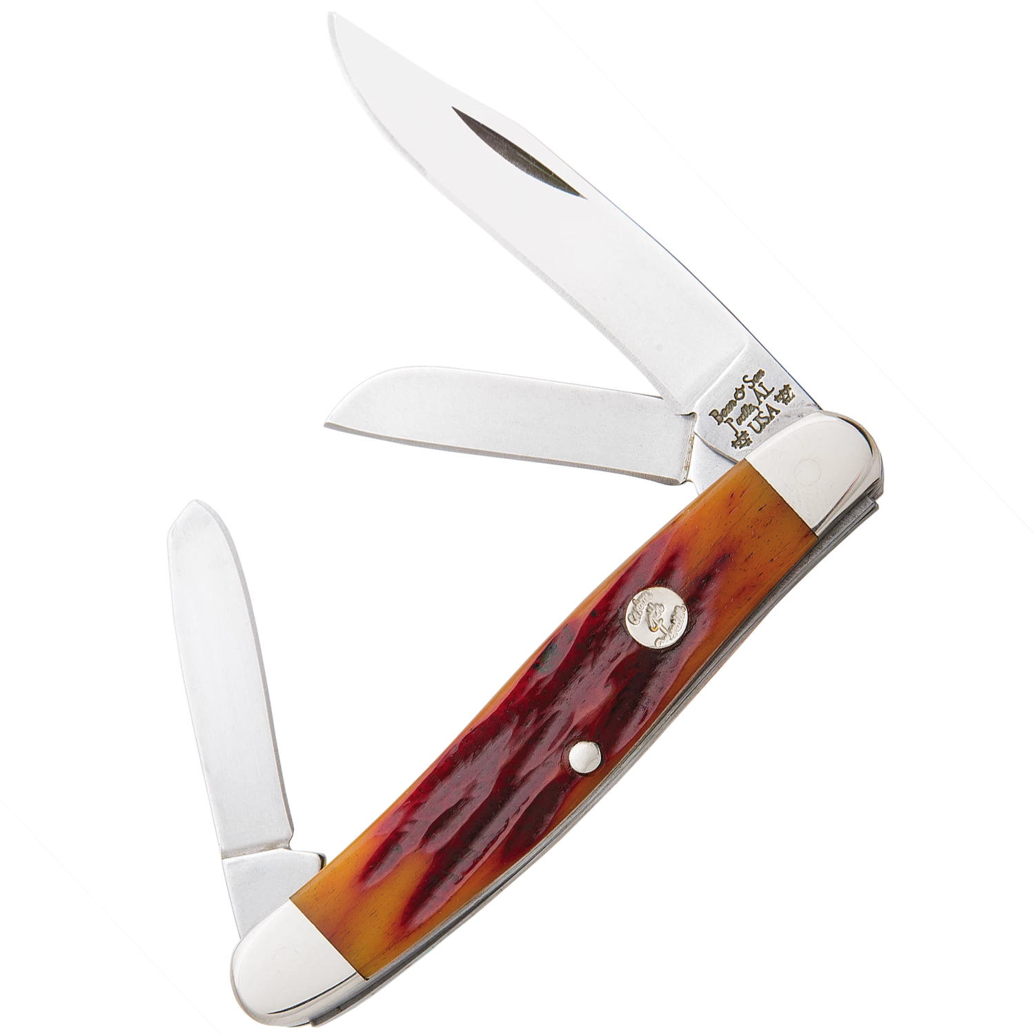 3-1/4″ Red Stag Bone Medium Stockman – CRSB18 3 3-1/4″ Red Stag Bone Medium Stockman – CRSB18