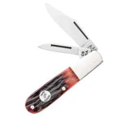 3-1/2″ Red Stag Bone 2-Blade Barlow – CRSB281
