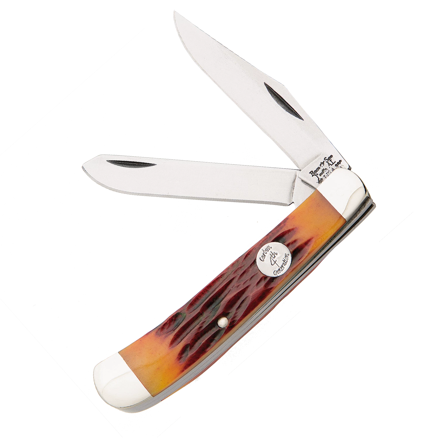 4-1/8″ Red Stag Bone Large Trapper – CRSB54 3 4-1/8″ Red Stag Bone Large Trapper – CRSB54