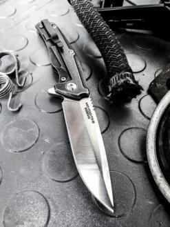 4″ Titanium Flipper With Carbon Fiber Front – MC-700-CFTI-S 8 4″ Titanium Flipper With Carbon Fiber Front – MC-700-CFTI-S -BEAR AND SON CUTLERY Sales IMG 2851