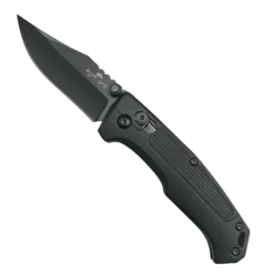 3-3/4″ Black Aluminum Slide Lock Modified Clip Point – MC-500-AIBK-B