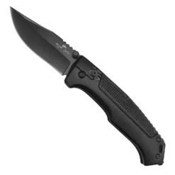 4-1/2″ Black Aluminum Slide Lock Modified Clip Point – MC-550-AIBK-B