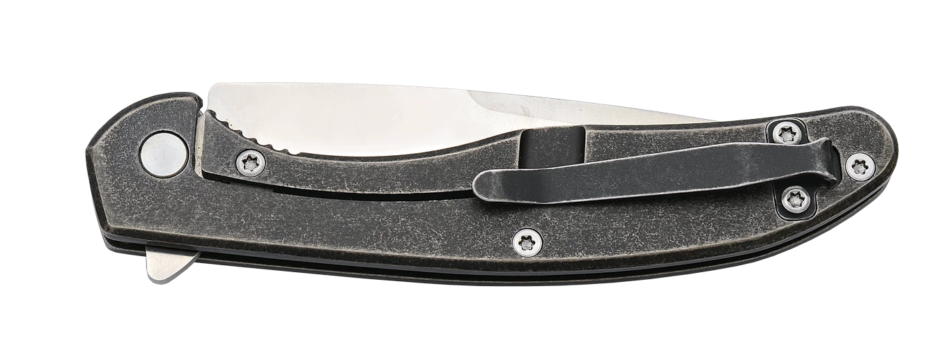 3-3/4″ Slim Titanium Flipper With Carbon Fiber Front – MC-800-CFTI-S 4 3-3/4″ Slim Titanium Flipper With Carbon Fiber Front – MC-800-CFTI-S - Image 2